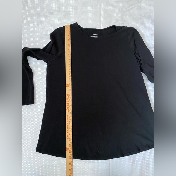 J. Jill Pure Jill Long Sleeve Stretch Cotton Tee in Black Size M - Picture 4 of 11